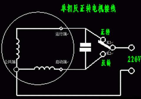 单相电机正反转接线图